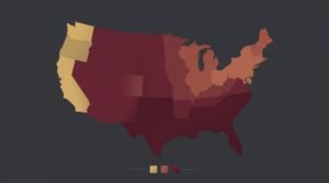 Bartender salary comparison by U.S. state.