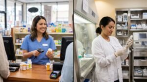Retail versus hospital pharmacy technician pay comparison